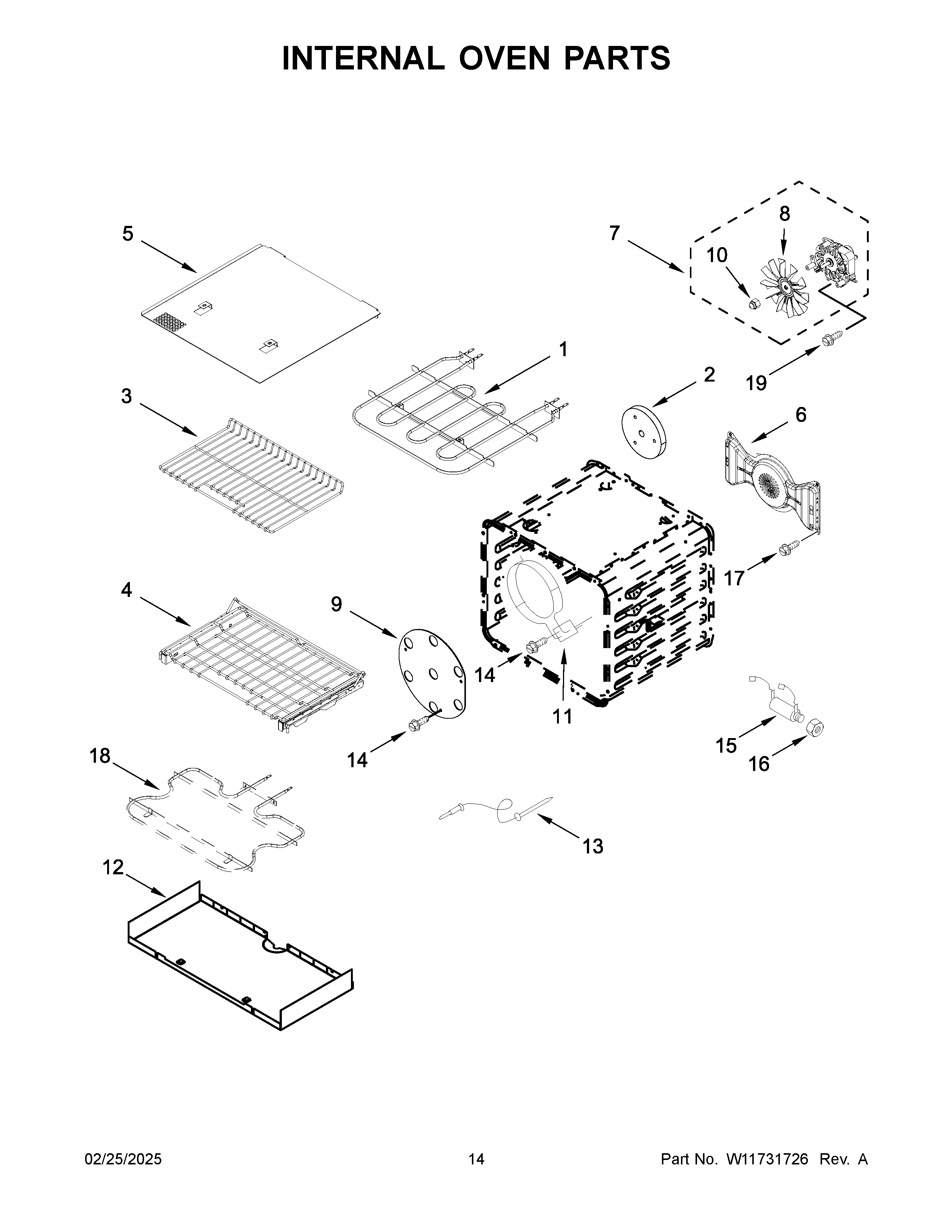 Internal oven parts