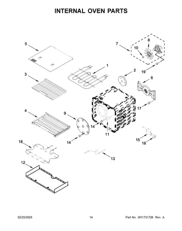 Internal oven parts
