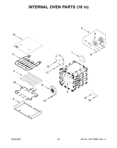 Internal oven parts (18 in)
