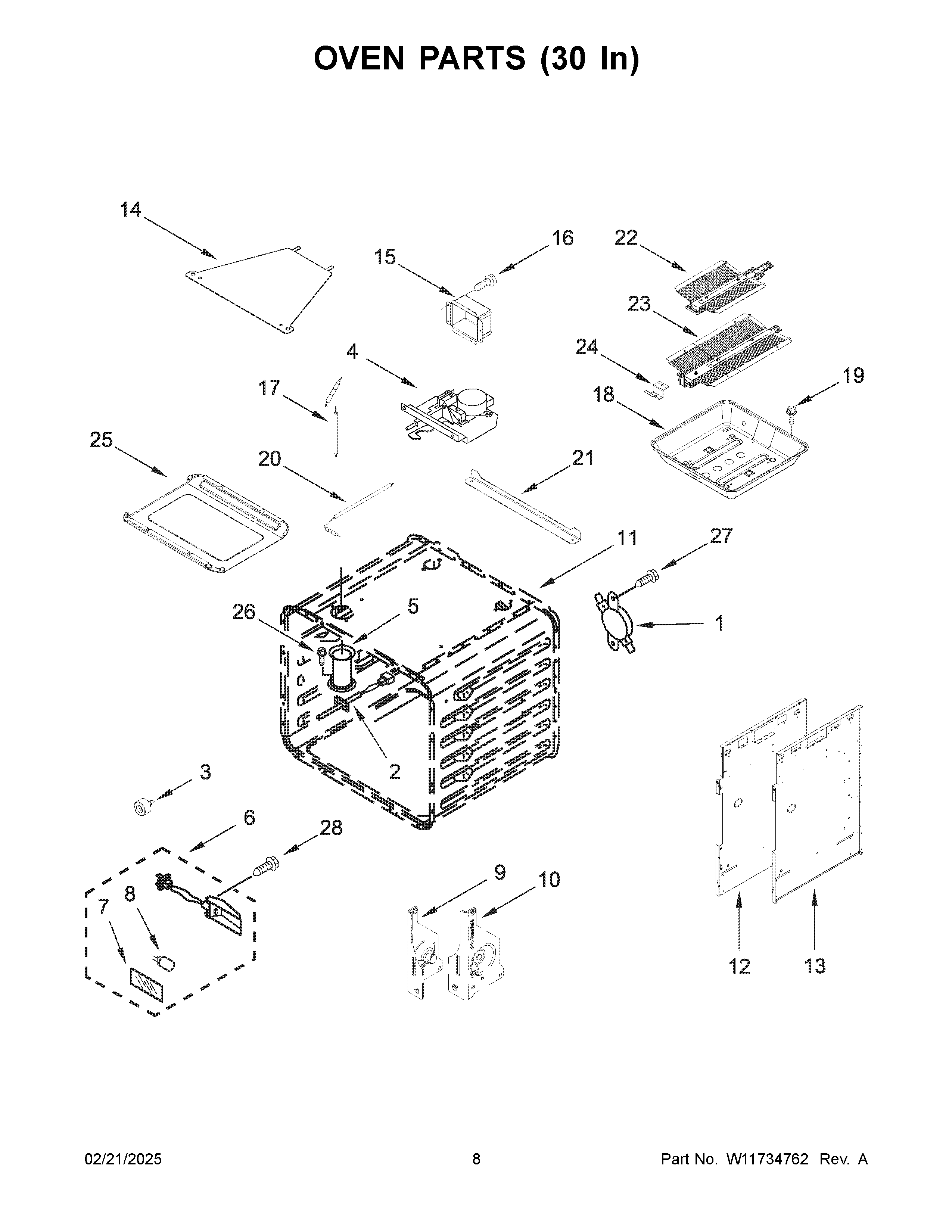 Oven parts (30 in)