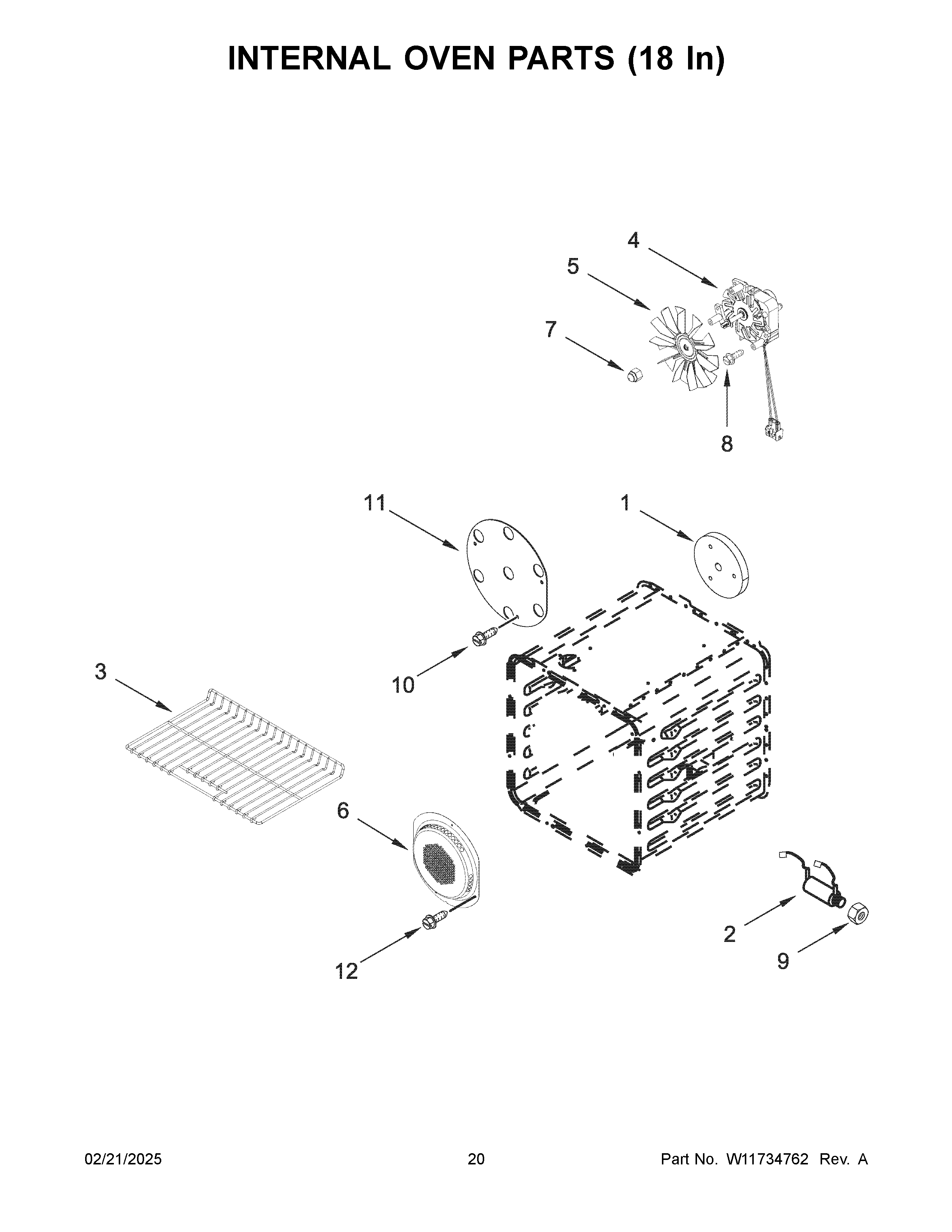 Internal oven parts (18 in)