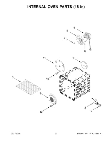 Internal oven parts (18 in)