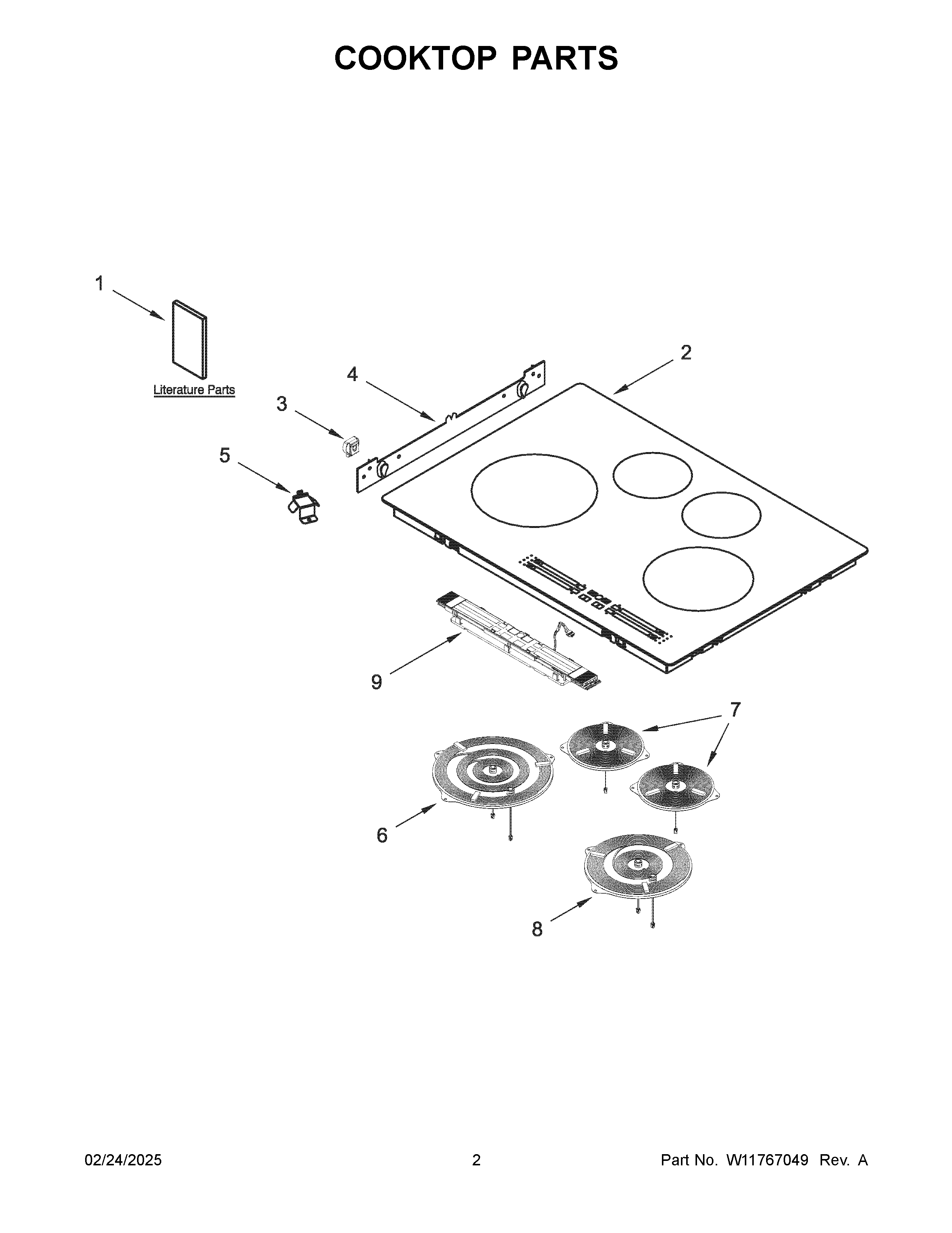 Cooktop parts