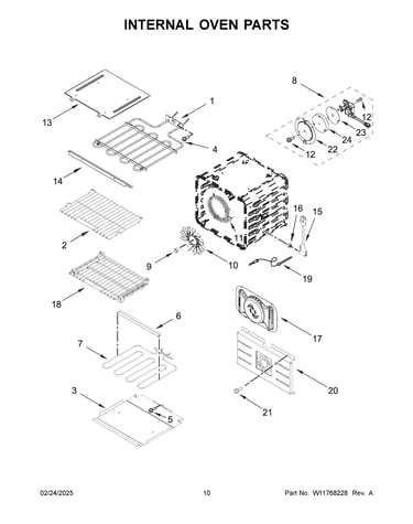 Internal oven parts
