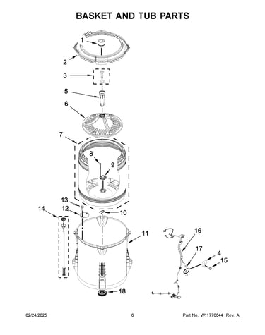 Basket and tub parts