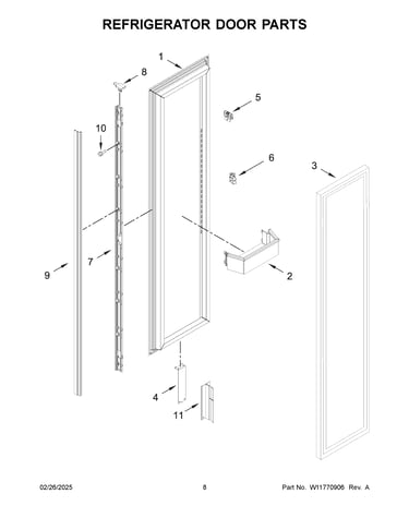 Refrigerator door parts