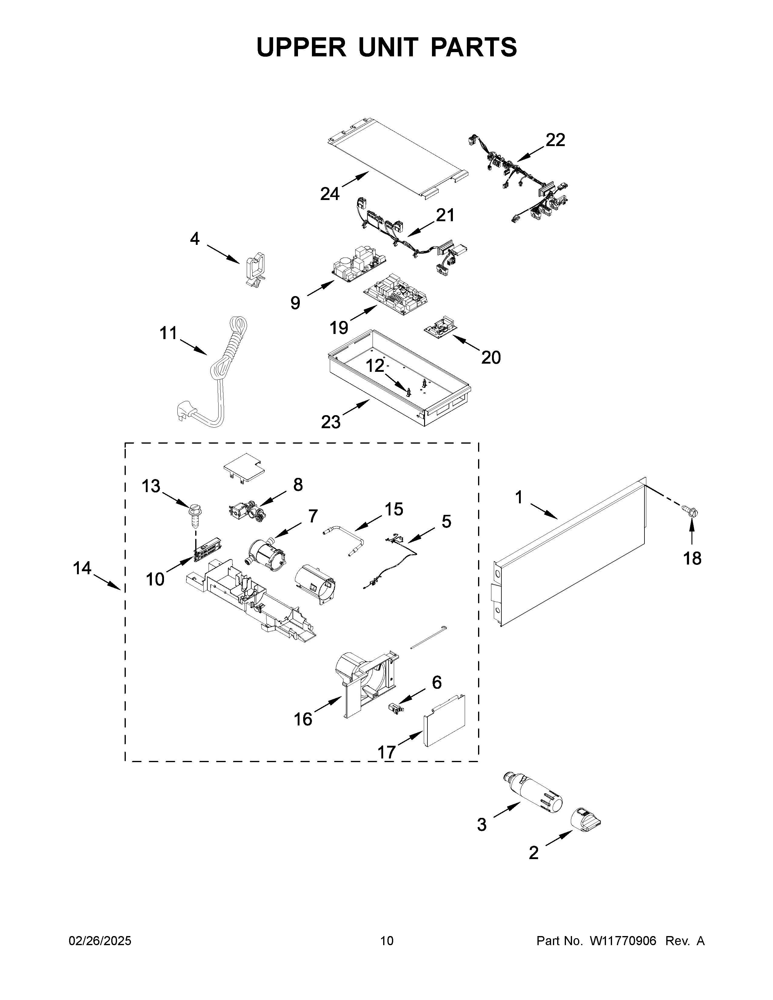 Upper unit parts