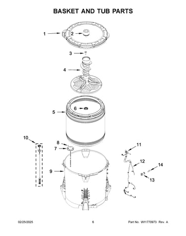 Basket and tub parts