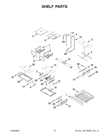 Shelf parts