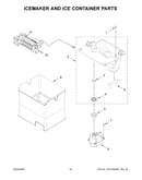 Icemaker and ice container parts