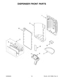 Dispenser front parts