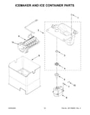 Icemaker and ice container parts