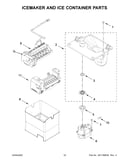 Icemaker and ice container parts