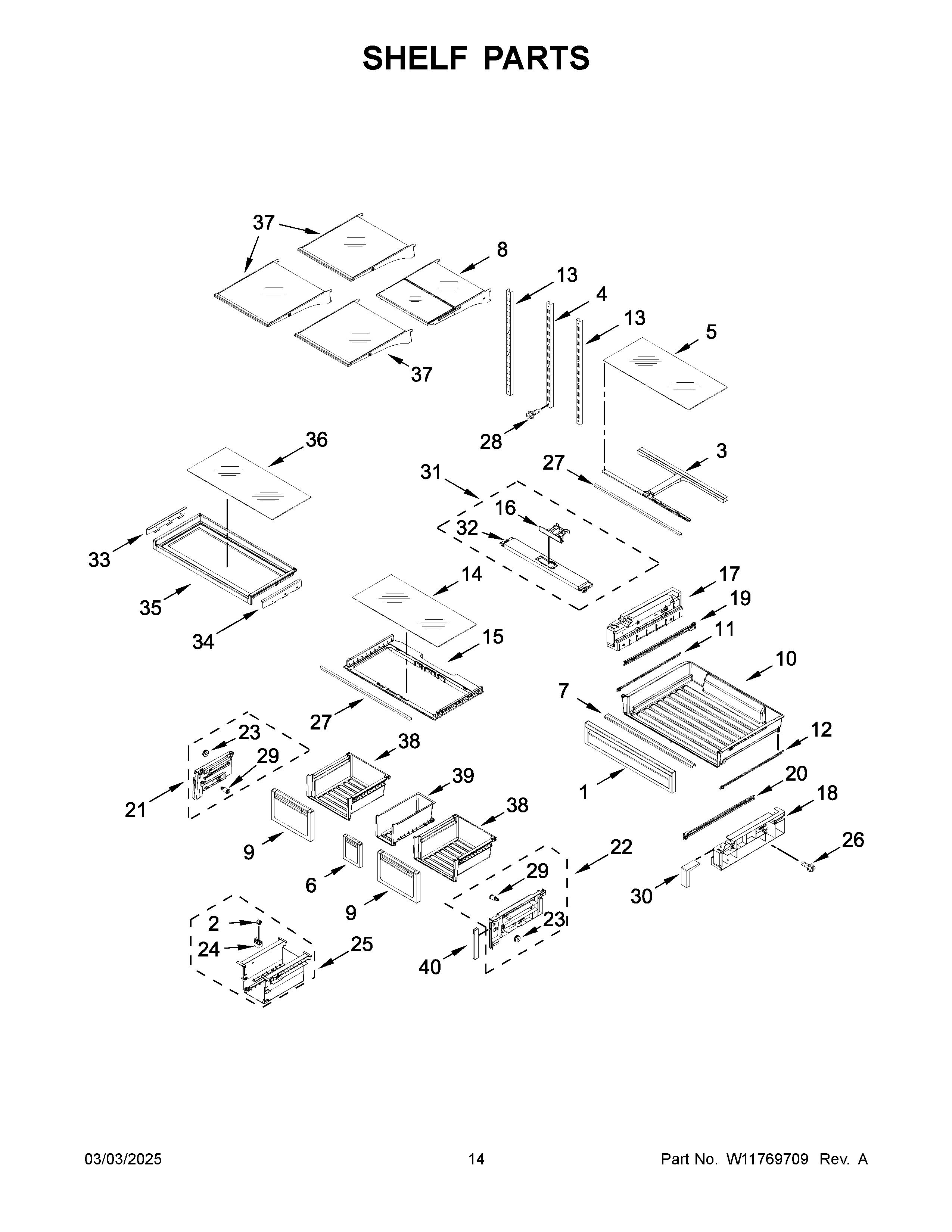 Shelf parts
