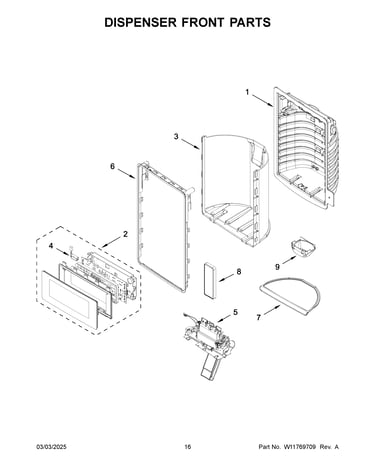 Dispenser front parts