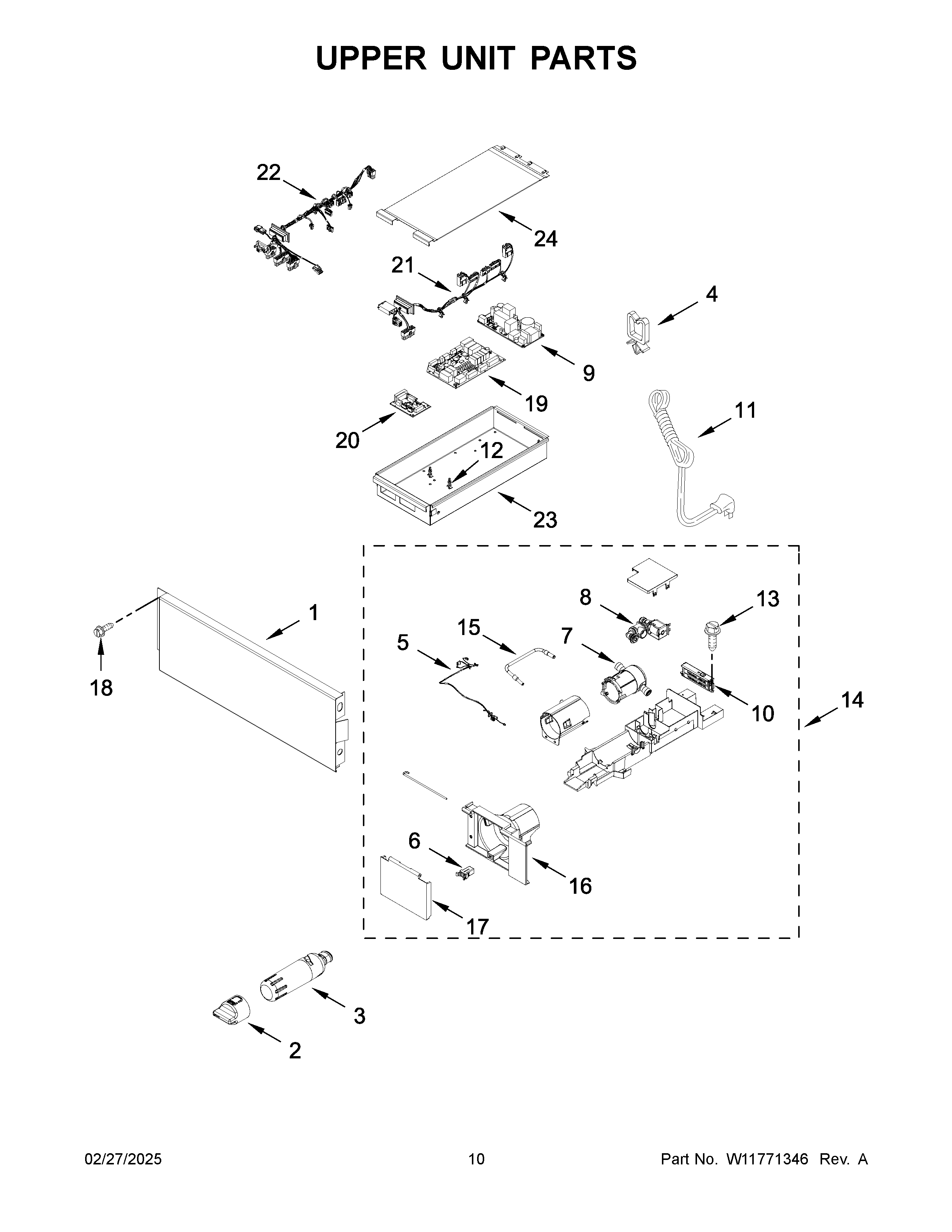 Upper unit parts