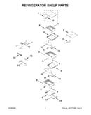 Refrigerator shelf parts