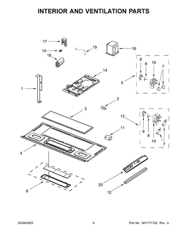 Interior and ventilation parts