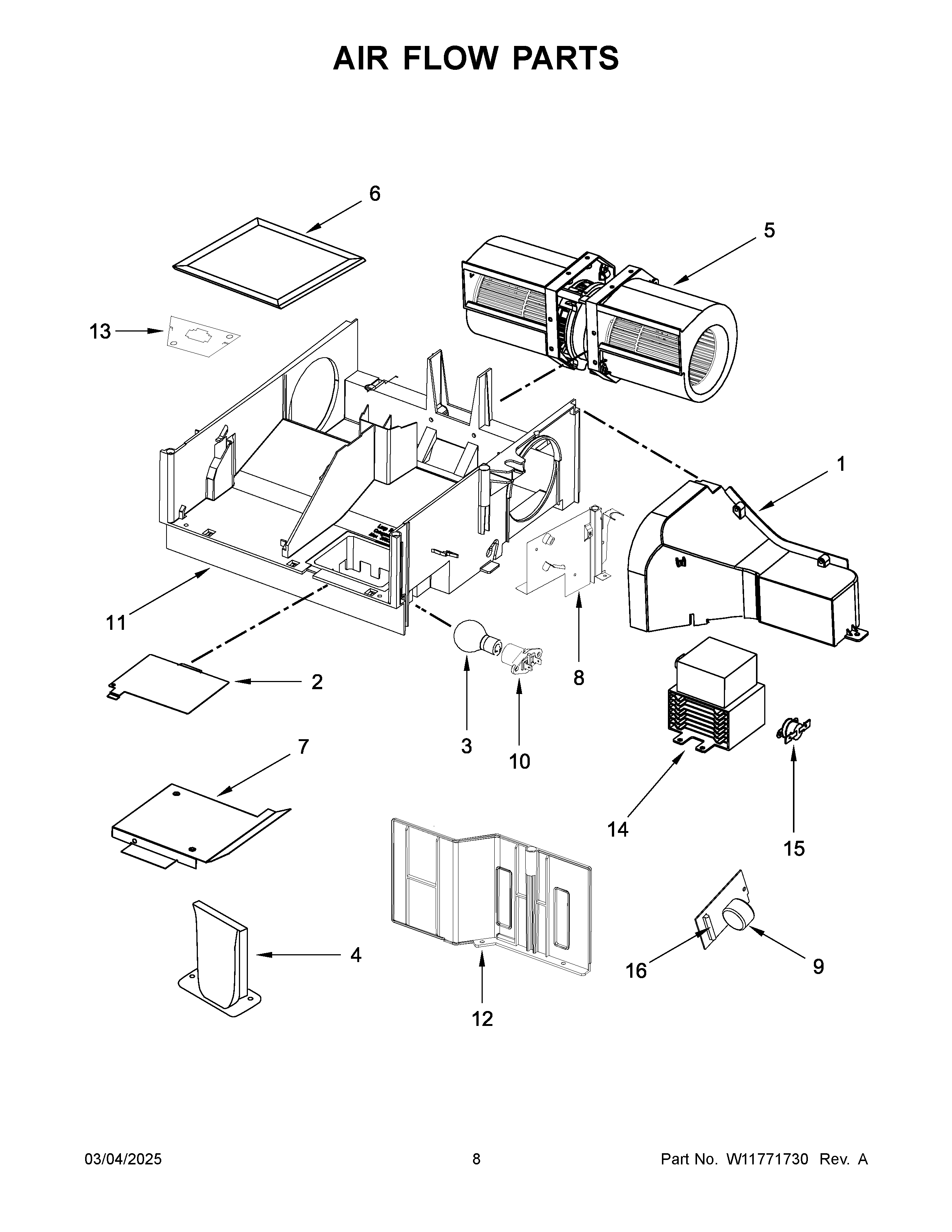 Air flow parts