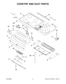 Cooktop and duct parts