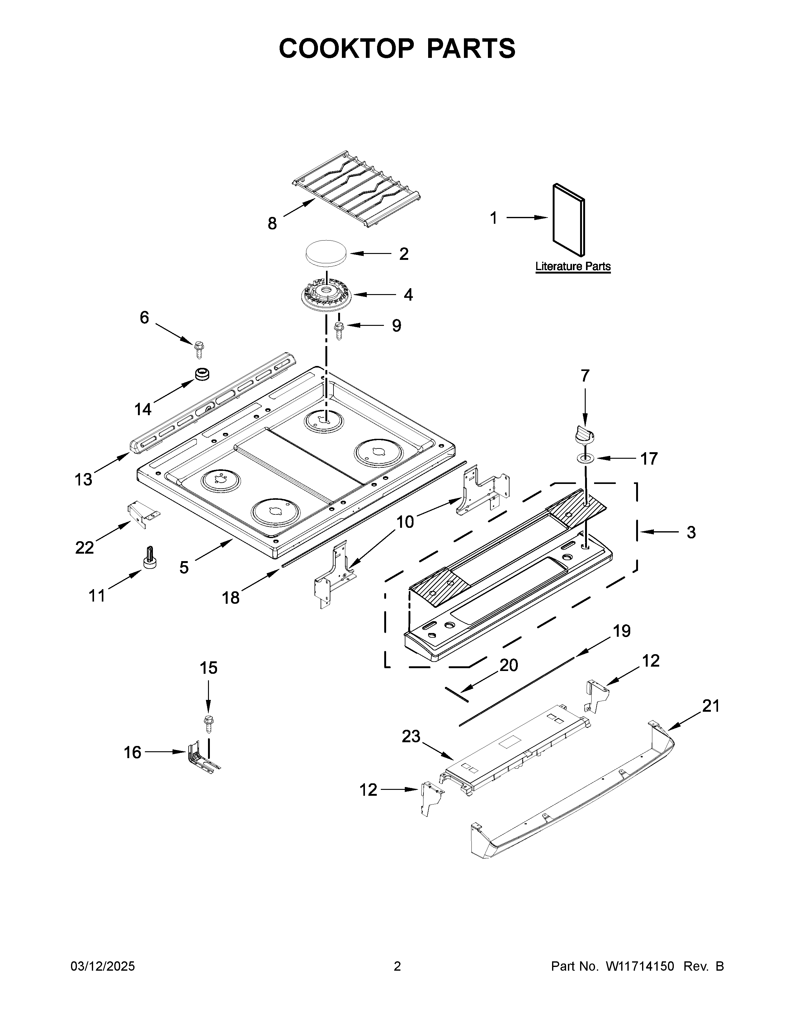 Cooktop parts