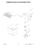 Icemaker and ice container parts