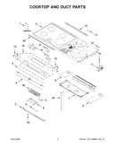 Cooktop and duct parts