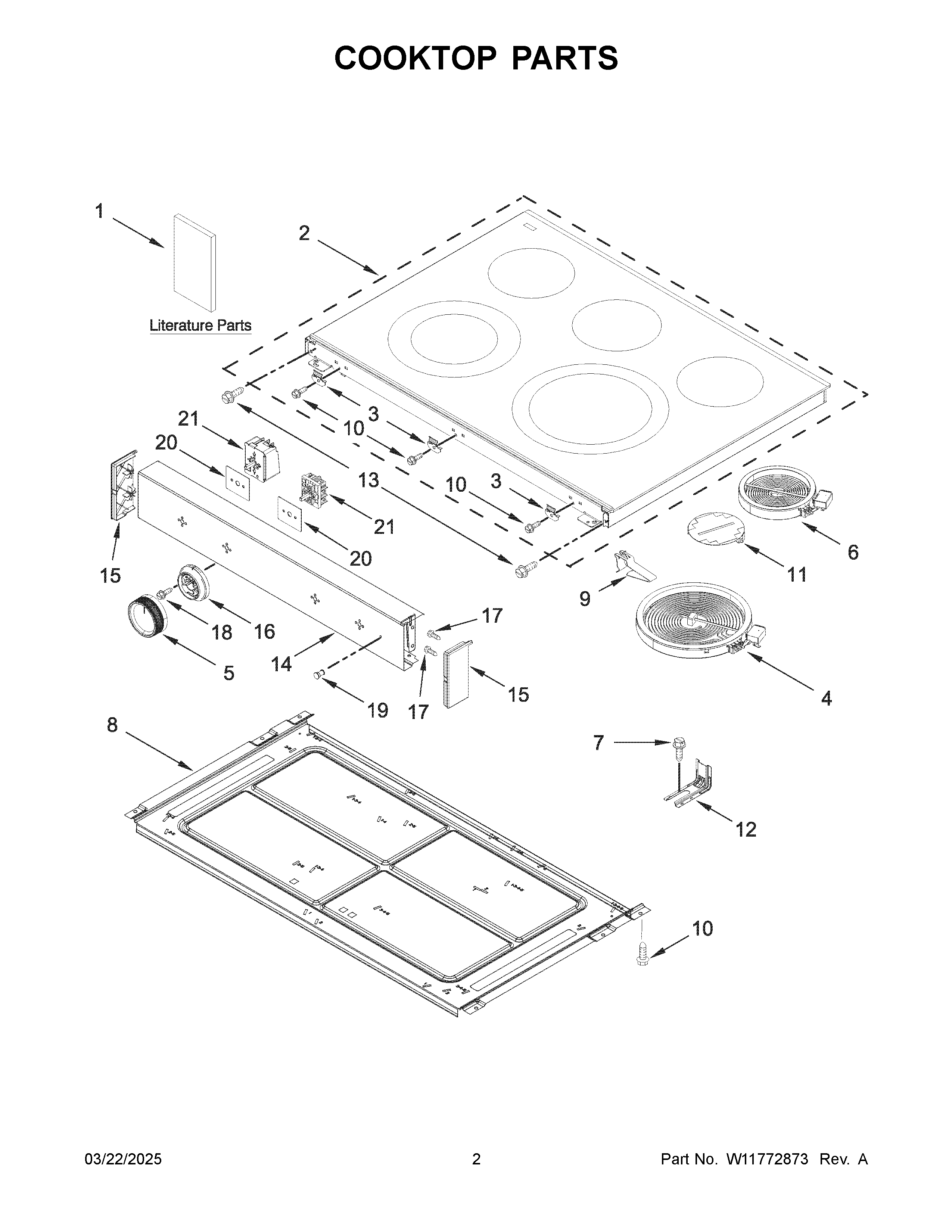 Cooktop parts