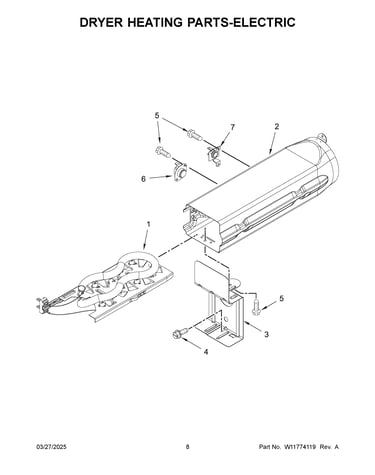 Dryer heating parts-electric