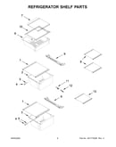 Refrigerator shelf parts