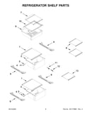Refrigerator shelf parts