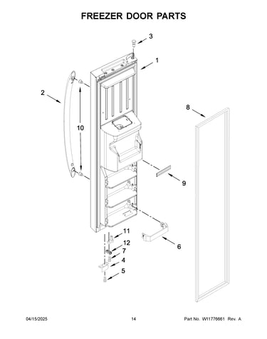 Freezer door parts