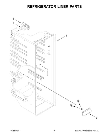 Refrigerator liner parts