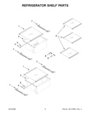 Refrigerator shelf parts
