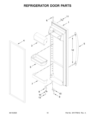 Refrigerator door parts