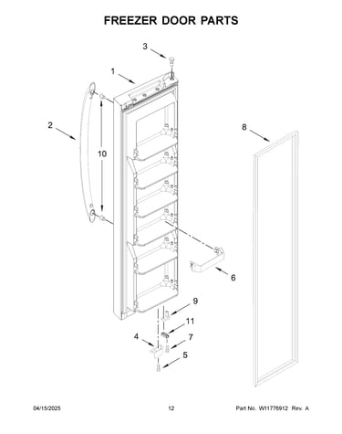 Freezer door parts