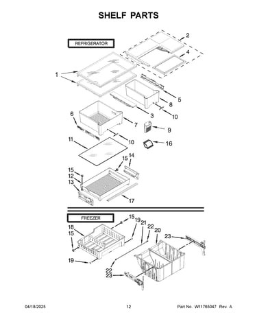 Shelf parts