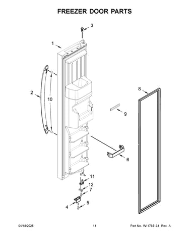Freezer door parts