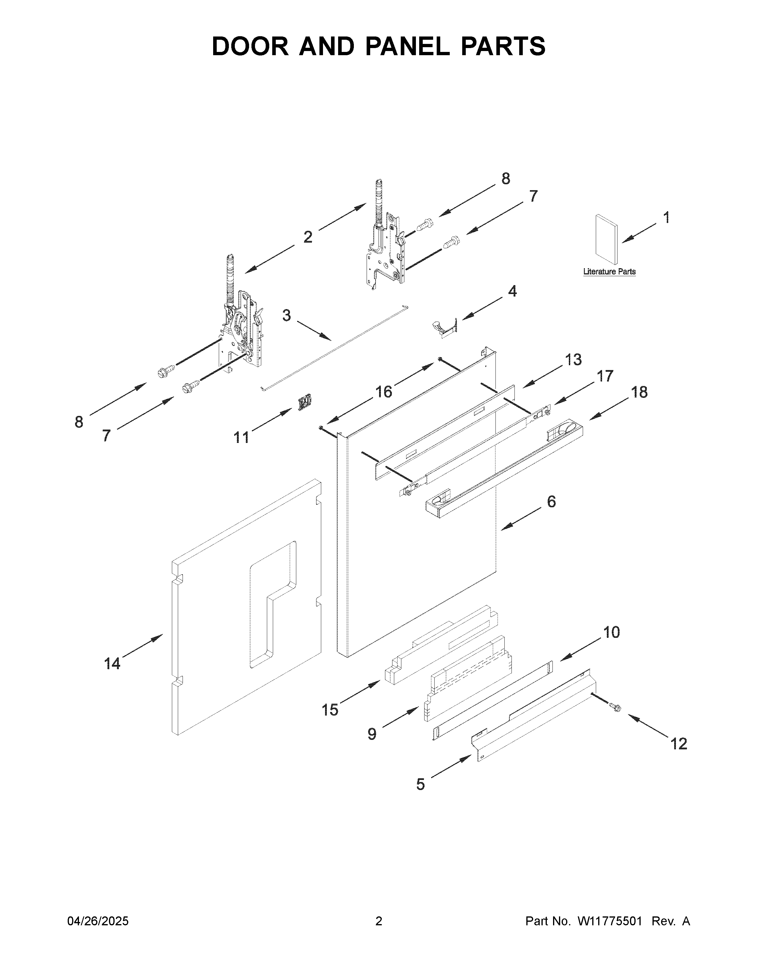 Door and panel parts