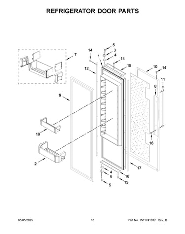 Refrigerator door parts