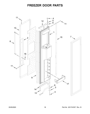 Freezer door parts