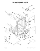 Tub and frame parts