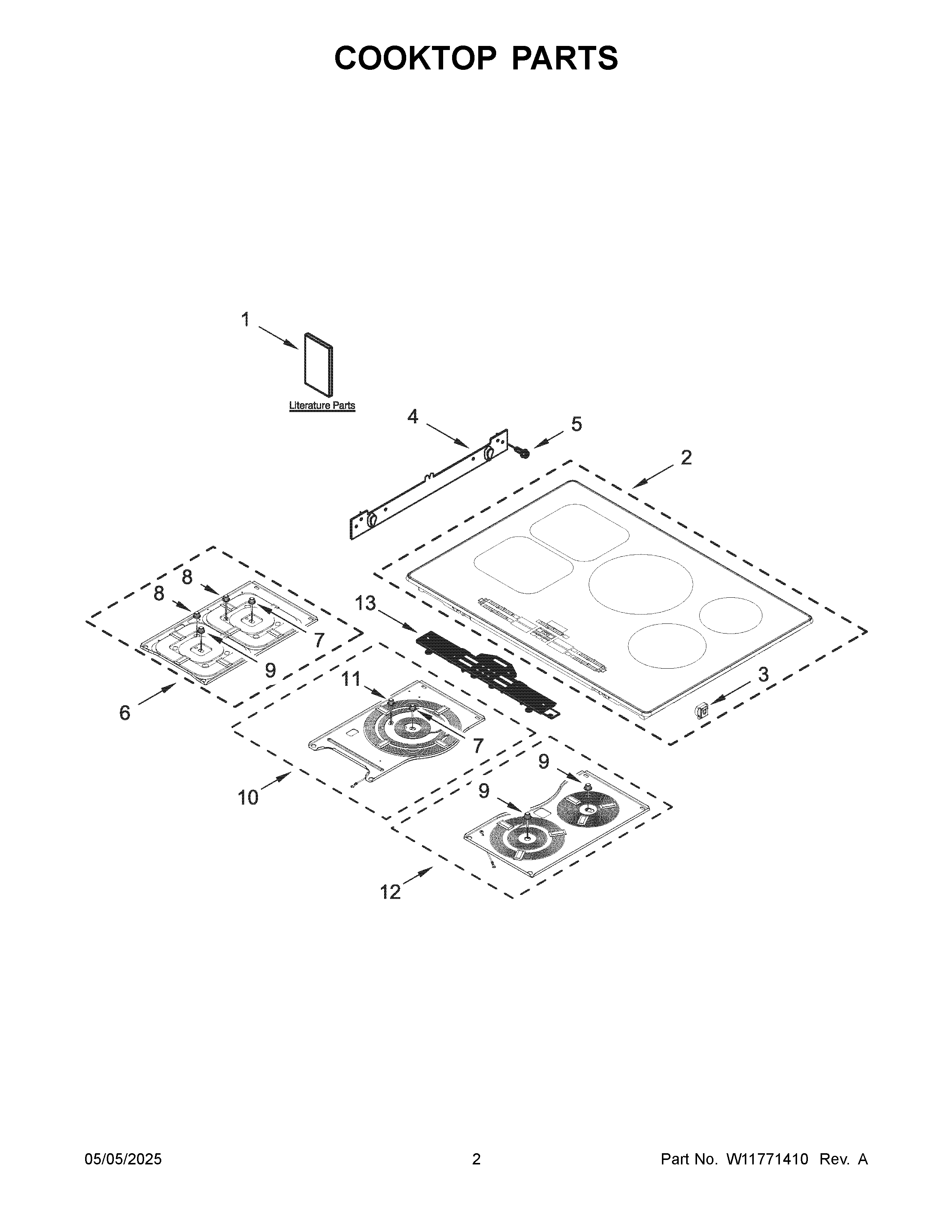 Cooktop parts