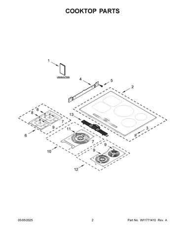Cooktop parts