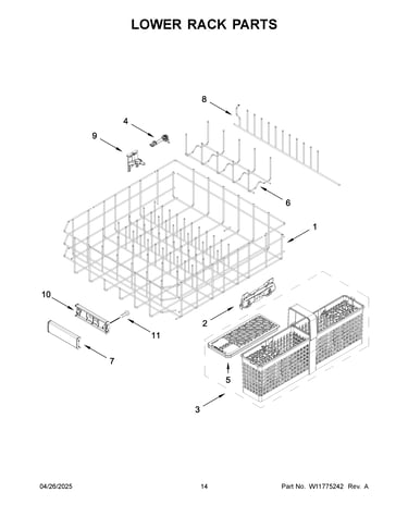 Lower rack parts