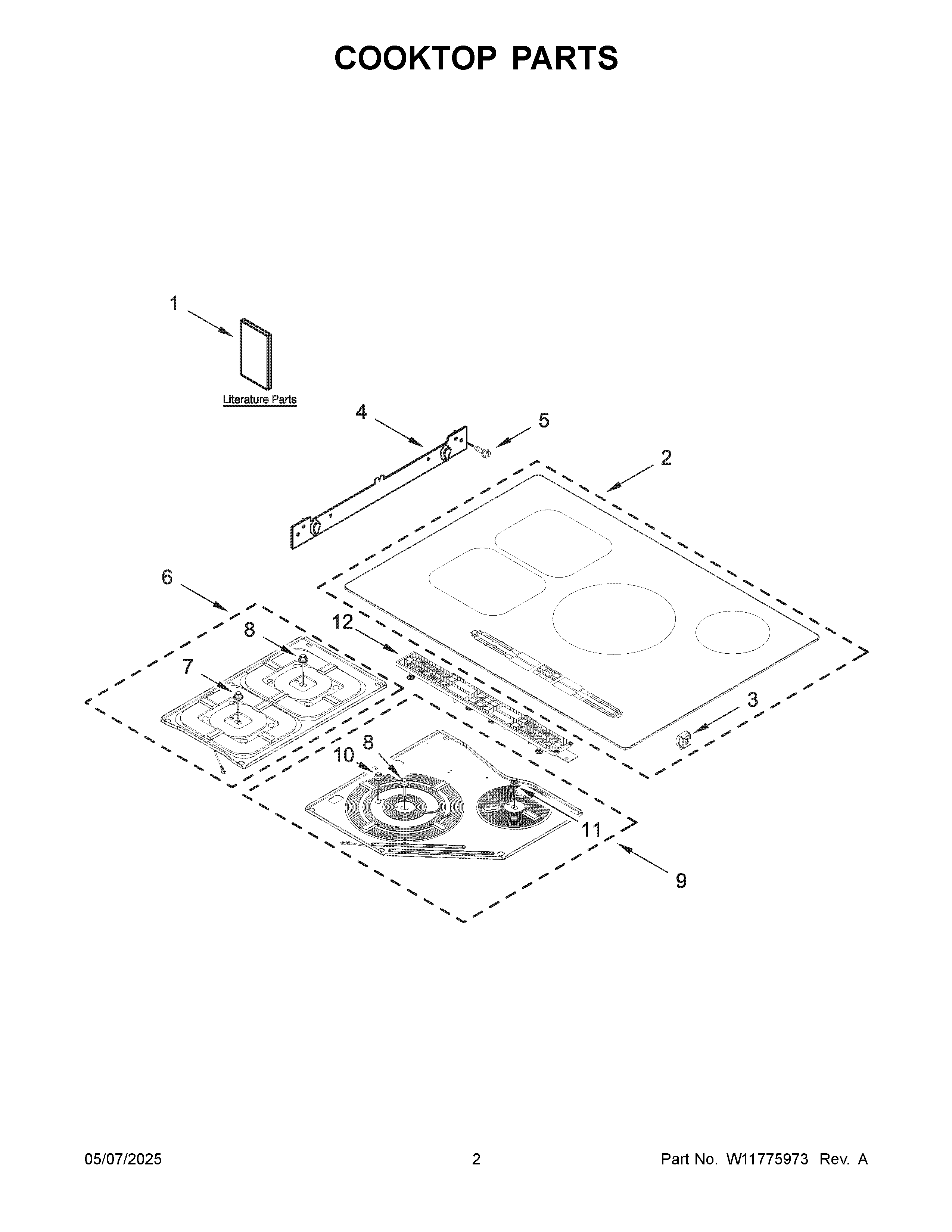 Cooktop parts