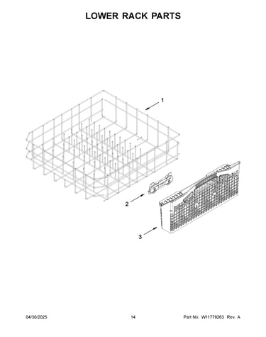 Lower rack parts