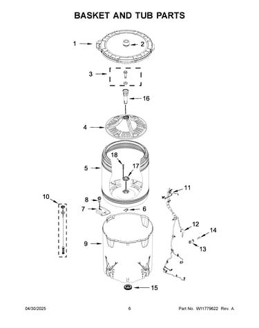 Basket and tub parts