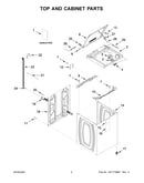 Top and cabinet parts