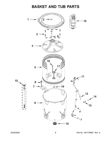 Basket and tub parts